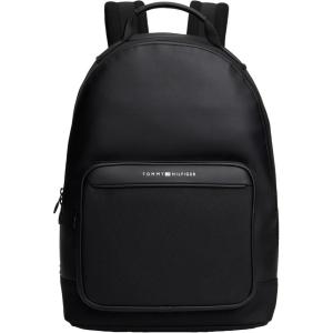 Tommy Hilfiger Mens Foundation Backpack, DARK WOODLAND One Size(Black)