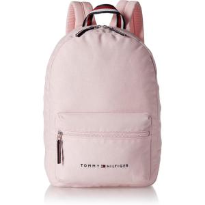 Tommy Hilfiger Mens Jackson Canvas Backpack, Black(Light Pink)