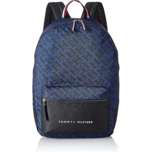Tommy Hilfiger Mens Jackson Canvas Backpack, Black(Navy/Green)