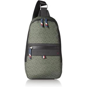 Tommy Hilfiger Men’s Leo Sling Backpack(Army Green/Faded Military)