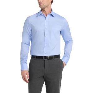 Tommy Hilfiger Men’s Regular Fit Non Iron Gingham Dress Shirt – Amazon Exclusive(Blue)