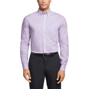 Tommy Hilfiger Men’s Regular Fit Non Iron Gingham Dress Shirt – Amazon Exclusive(Iris)