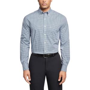 Tommy Hilfiger Men’s Regular Fit Non Iron Gingham Dress Shirt – Amazon Exclusive(Navy)