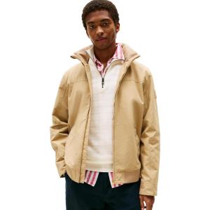 Tommy Hilfiger Men’s Seated Fit Regatta Jacket with Magnetic Zipper(Desert)