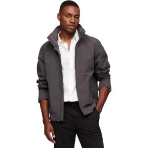 Tommy Hilfiger Men’s Seated Fit Regatta Jacket with Magnetic Zipper(Grey Skies)