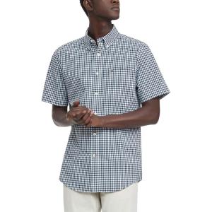 Tommy Hilfiger Men’s Short Sleeve Button-Down Shirt(Sky Captain)
