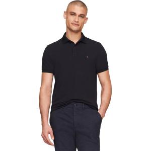 Tommy Hilfiger Mens Short Sleeve Casual Dri Fit Polo Shirts in Regular Fit with Moisture Wicking and Stretch(Desert Sky)