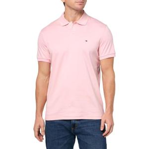 Tommy Hilfiger Mens Short Sleeve Casual Polo Shirts in Regular Fit with Liquid Cotton(Pink Shade)