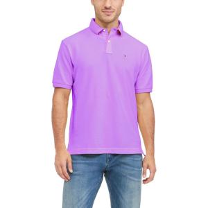 Tommy Hilfiger Mens Short Sleeve Cotton Pique Polo Shirt in Regular Fit(African Violet)