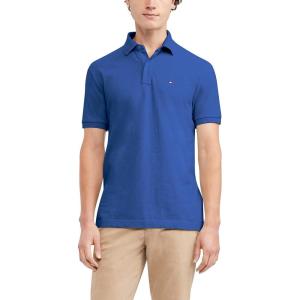 Tommy Hilfiger Mens Short Sleeve Cotton Pique Polo Shirt in Regular Fit(Dory Blue Heather)