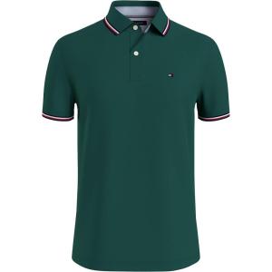 Tommy Hilfiger Men’s Short Sleeve Moisture Wicking Stretch Polo Shirt with Quick Dry + UV Protection(Green Room)