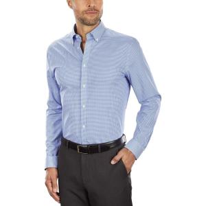 Tommy Hilfiger Men’s Slim Fit Non Iron Gingham Dress Shirt(English Blue)