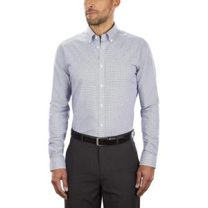 Tommy Hilfiger Men’s Slim Fit Non Iron Gingham Dress Shirt(Ocean)