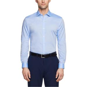 Tommy Hilfiger Men’s Slim Fit Non Iron Solid Dress Shirt(Blue)