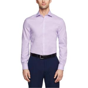Tommy Hilfiger Men’s Slim Fit Non Iron Solid Dress Shirt(Frosted Lilac)