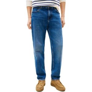 Tommy Hilfiger Mens Slim Straight Fit Stretch Jeans for Men(Mid Indigo)
