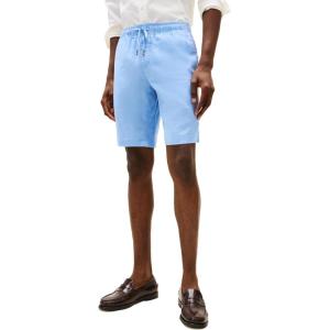 Tommy Hilfiger Mens Summer Linen Shorts 10 Inch in Relaxed Fit(Cloudy Blue)