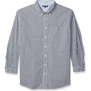 Tommy Hilfiger Mens Twain Check Stretch Ls – CLF(Classic Navy)