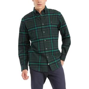 Tommy Hilfiger Mens Twain Check Stretch Ls – CLF(Hunter)