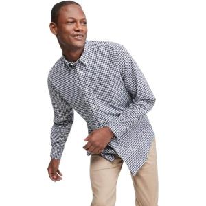 Tommy Hilfiger Mens Twain Check Stretch Ls – CLF(Navy Blazer)