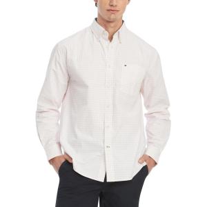 Tommy Hilfiger Mens Twain Check Stretch Ls – CLF(Precious Pink)