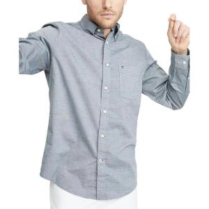 Tommy Hilfiger Mens Twain Check Stretch Ls – CLF(Sky Captain)