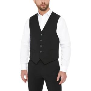 Tommy Hilfiger TH Flex Modern Fit Suit Separates Vest, Black, Medium