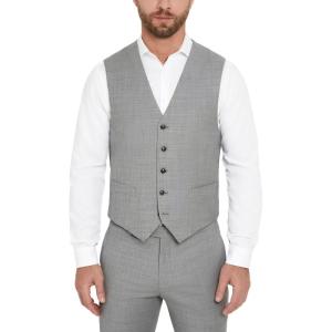Tommy Hilfiger TH Flex Modern Fit Suit Separates Vest, Black/White, Medium