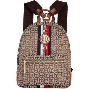 Tommy Hilfiger Women’s Jaden Plus Backpack(Tan/Dk Chocolate)