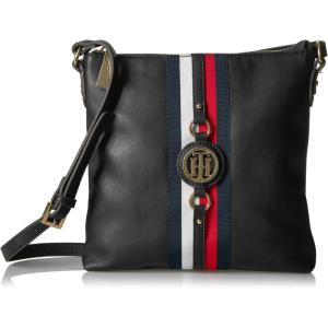 Tommy Hilfiger Women’s Jaden Plus Crossbody(Black Polyvinyl Chloride)