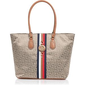 Tommy Hilfiger Women’s Jaden Plus Tote(Tan/Dk Chocolate)