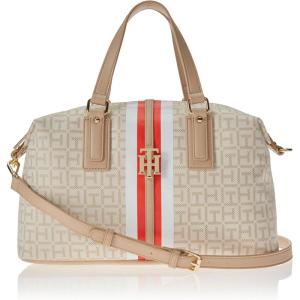 Tommy Hilfiger Women’s Jaden Satchel Crossbody Bag(Ivory/Clayed Pebble)