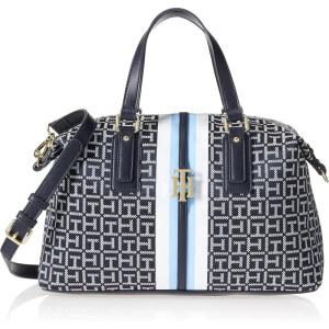 Tommy Hilfiger Women’s Jaden Satchel Crossbody Bag(White Navy)