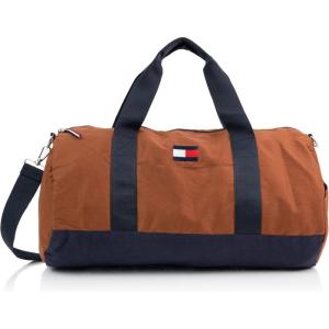 Tommy Hilfiger mens Ardin Duffle Bag, Th Deep Black, One Size US(Heritage Gold)