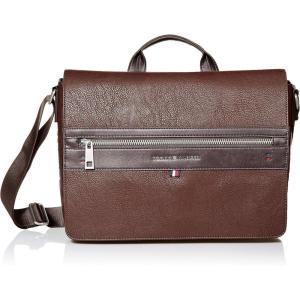 Tommy Hilfiger mens Leo Messenger Bag(Dark Chocolate)