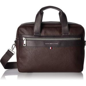 Tommy Hilfiger mens Leo-briefcase-ppu(Dark Chocolate)