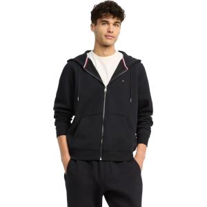 Tommy Hilfiger mens Medium Weight Fleece Full Zip Up Hoodie(Desert Sky)