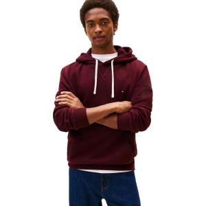 Tommy Hilfiger mens Medium Weight Solid Fleece Hoodie Sweatshirt, Also Available in Big & Tall(Deep Burgundy)