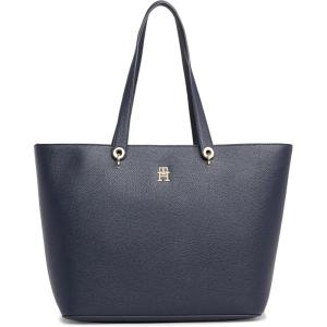Tommy Hilfiger womens Emblem Tote Bag With Zipper(Space Blue)