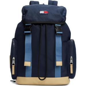 Tommy Jeans Mens Daily Elevated Flap Backpack, Black(Dark Night Navy)