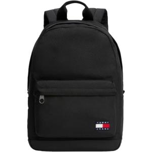 Tommy Jeans Mens Essential Daily Dome Backpack, MYSTIC PEBBLE One Size(Black/Black)