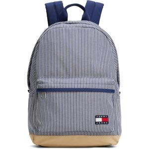 Tommy Jeans Mens Essential Daily Dome Backpack, MYSTIC PEBBLE One Size(Hickory Stripe)