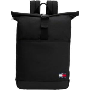 Tommy Jeans Mens Essential Daily Rolltop Backpack, Pewter Green(Black)