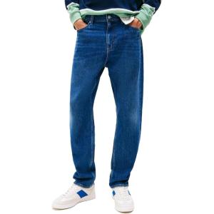 Tommy Jeans Mens Relaxed Tapered Stretch Jeans(Denim Dark)