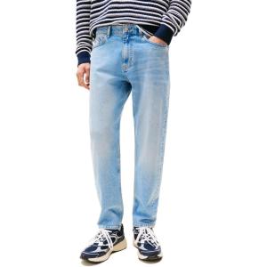 Tommy Jeans Mens Relaxed Tapered Stretch Jeans(Denim Light)