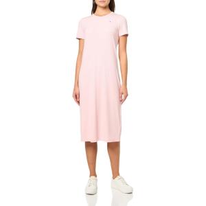 Tommy Jeans Womens Bodycon Midi Dress with Logo Detail(Precious Pink)