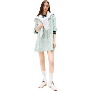 Tommy Jeans Women’s Shirt Dress with Embroidered Crest Logo(Cloudy Jade Stripe)