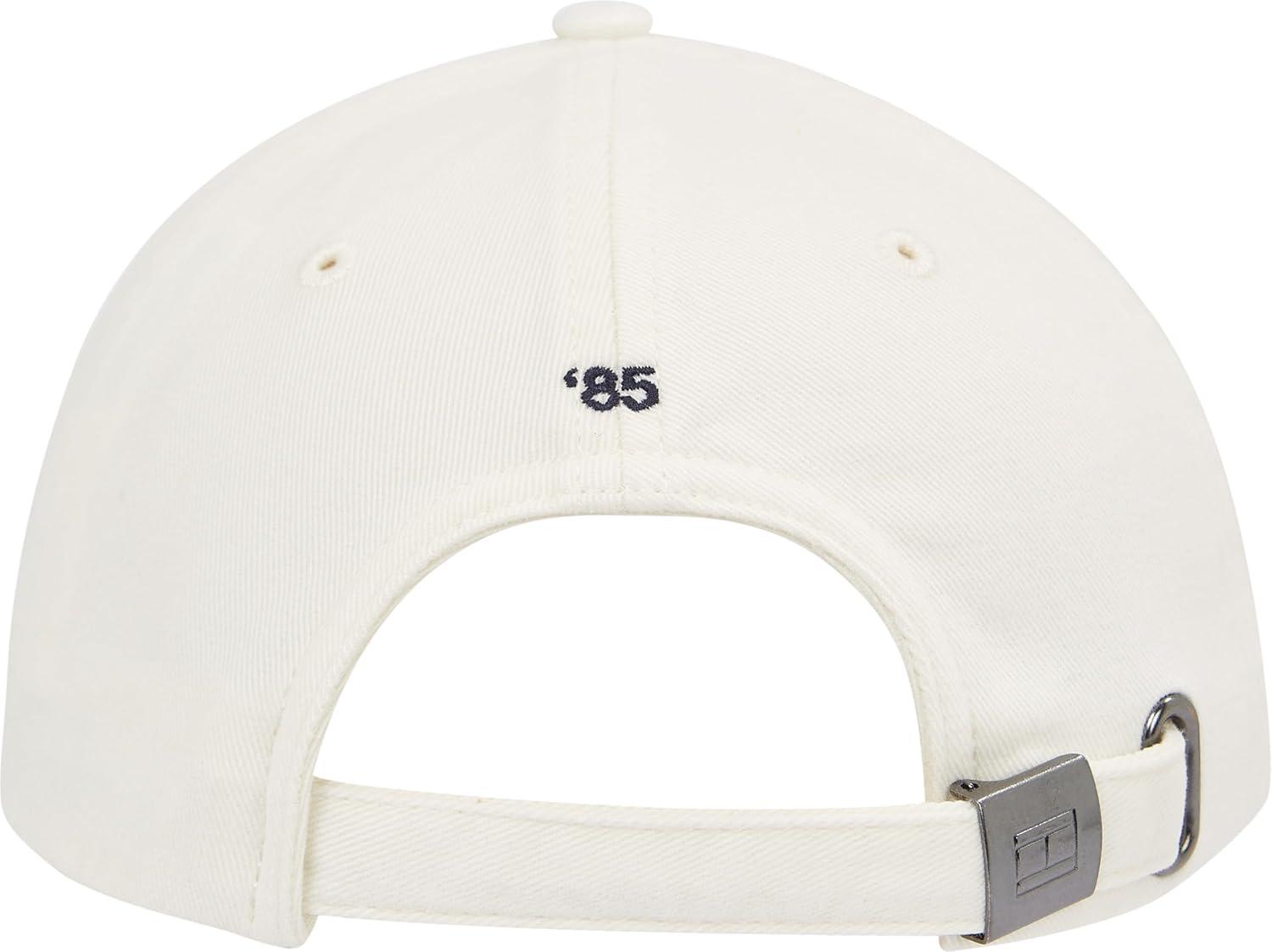 imageTommy Hilfiger Mens Cotton 85 Logo Adjustable Baseball CapAncient White