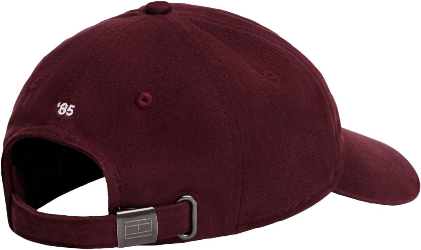 imageTommy Hilfiger Mens Cotton 85 Logo Adjustable Baseball CapDeep Burgundy