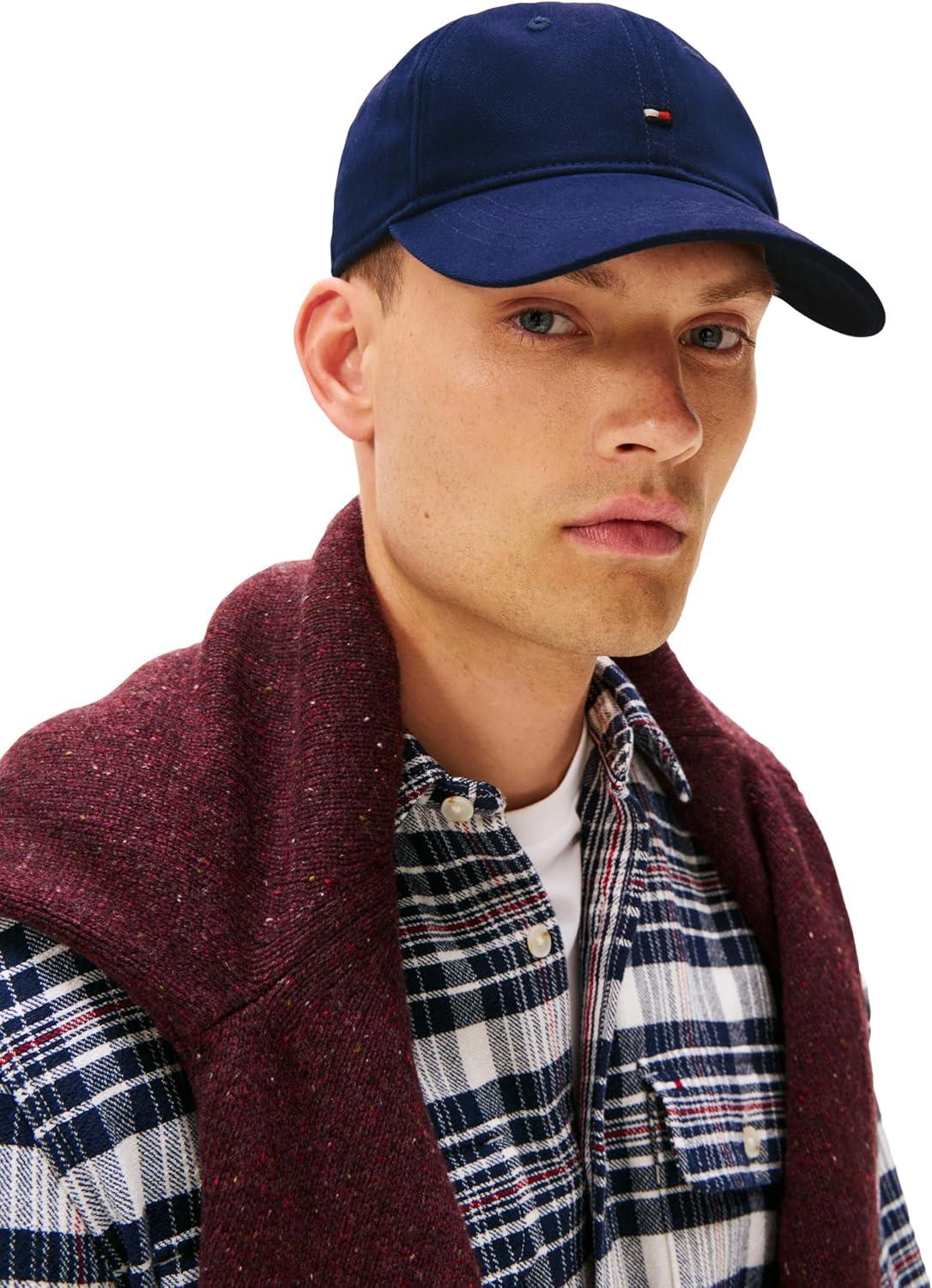 imageTommy Hilfiger Mens Cotton 85 Logo Adjustable Baseball CapPreppy Navy